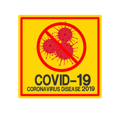 Prohibition icon shape. biological hazard risk logo symbol. Contamination epidemic virus da