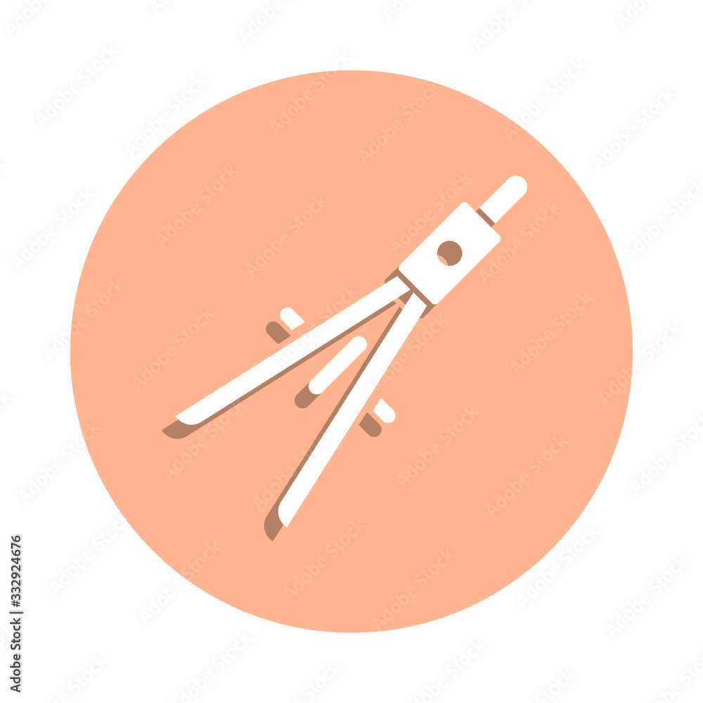 Poster compass badge icon. simple glyph, flat vector of engineering icons for ui and ux, website or mobile 