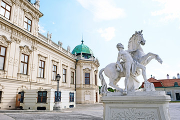 Exterior of Upper Belvedere Palace in Vienna, Austria