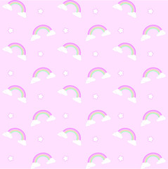 pattern is gentle with a rainbow to use