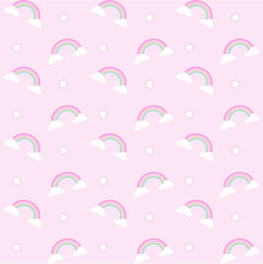 pattern is gentle with a rainbow to use