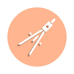 Compass badge icon. Simple glyph, flat vector of engineering icons for ui and ux, website or mobile application