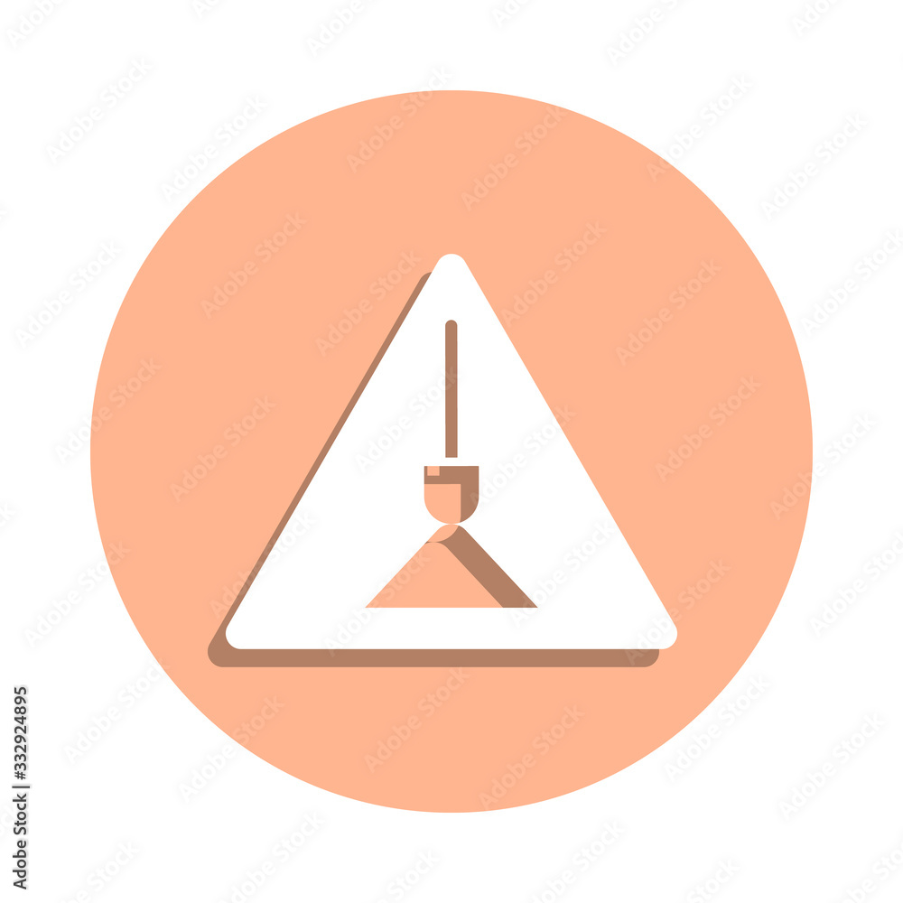 Poster repair mark badge icon. simple glyph, flat vector of engineering icons for ui and ux, website or mob