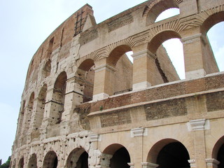 Below is a view of the ruins of the Roman Coliseum, which has been remarkably preserved to this day.