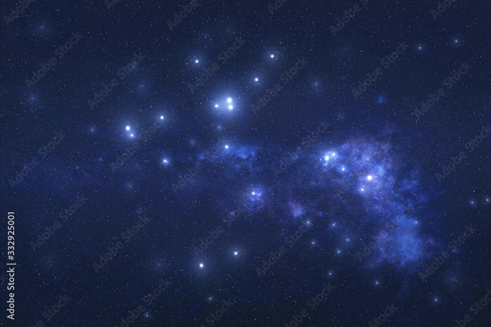 Wall mural centaurus constellation in outer space. centaurus constellation stars on the night sky. elements of 