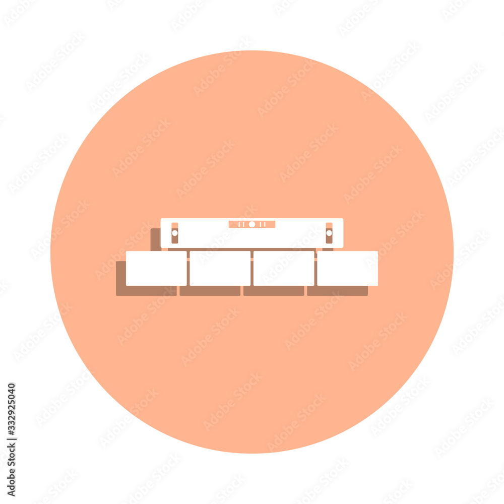 Poster tilt level calculator badge icon. simple glyph, flat vector of engineering icons for ui and ux, webs