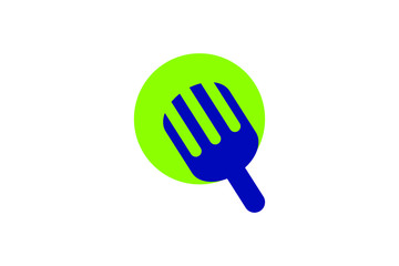 fork logo isolated on white background