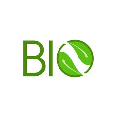 BIO letter nature logo design vector