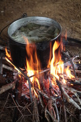 cocina de le&ntilde;a