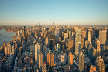 Fototapeta na wymiar New York City skyline, aerial view