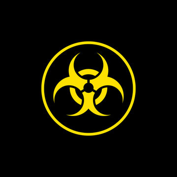 Attention biology viruses icon danger symbol and attention warning sign