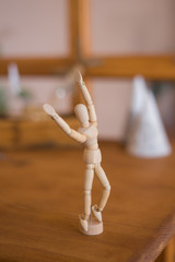 A revived wooden puppet escapes from the workshop.