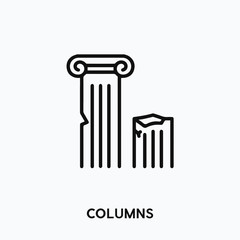 columns icon vector. columns symbol sign