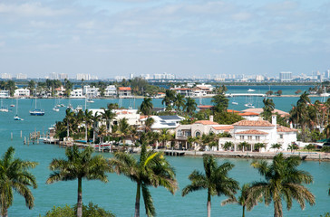 Obraz premium Miami Palm Island Residential District