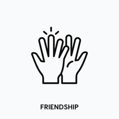 Obraz premium friendship icon vector. friendship symbol sign