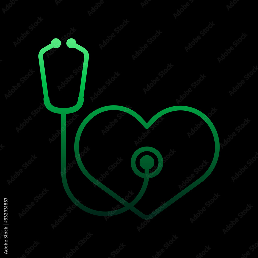 Poster heart endoscope nolan icon. simple thin line, outline vector of heartbeat icons for ui and ux, websi
