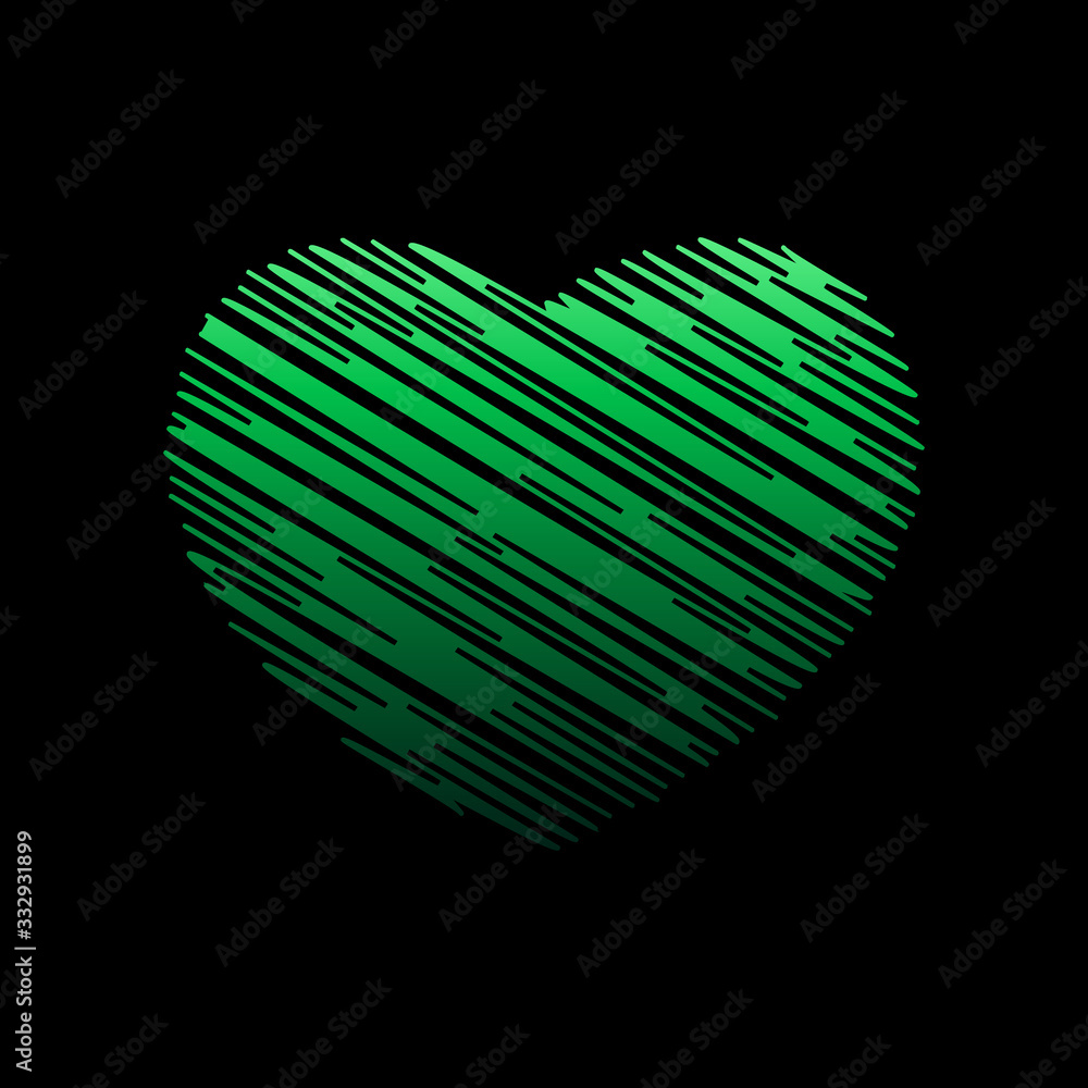 Aufkleber graffiti heart shape nolan icon. simple thin line, outline vector of heartbeat icons for ui and ux, 