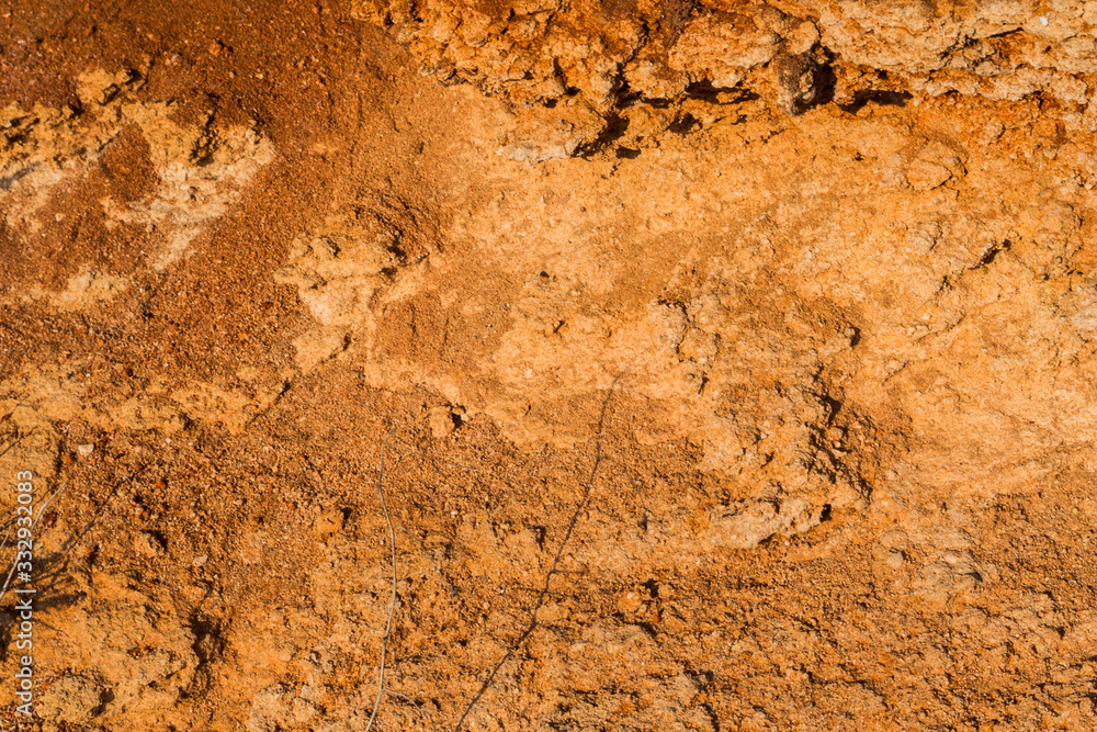 Wall mural brown background. background, pattern, texture of ground with brown color.