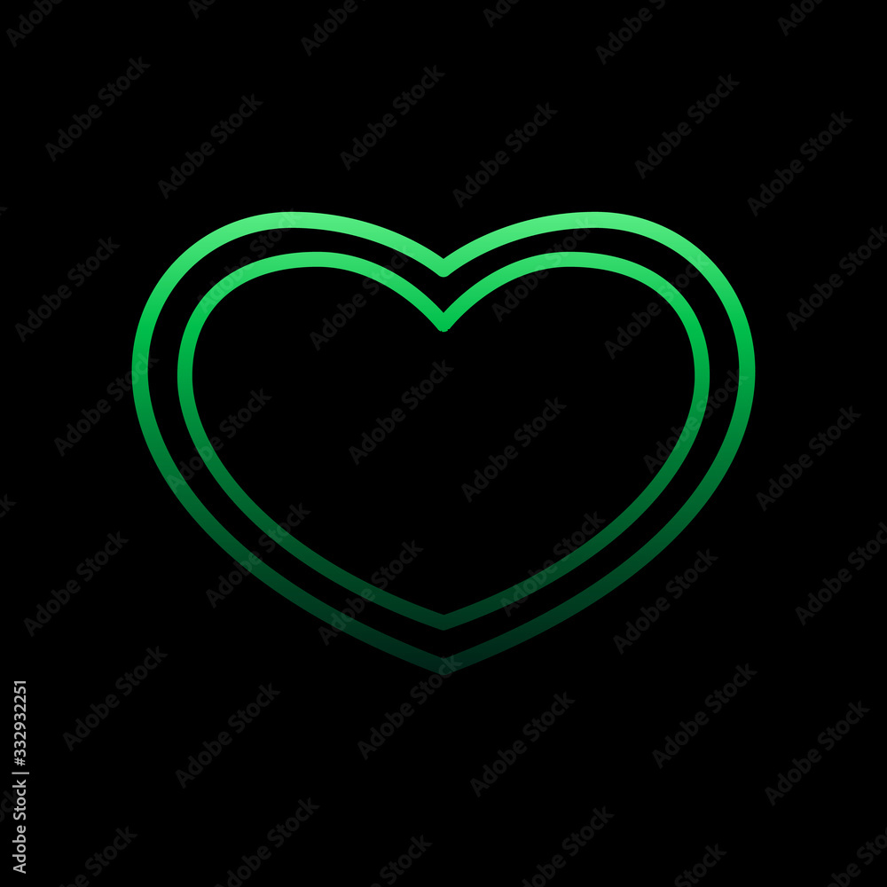 Poster heart inside heart nolan icon. simple thin line, outline vector of heartbeat icons for ui and ux, we