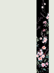 Oriental style painting, plum blossom in spring , can be used for  floral poster, invite. Decorative greeting card or invitation design background