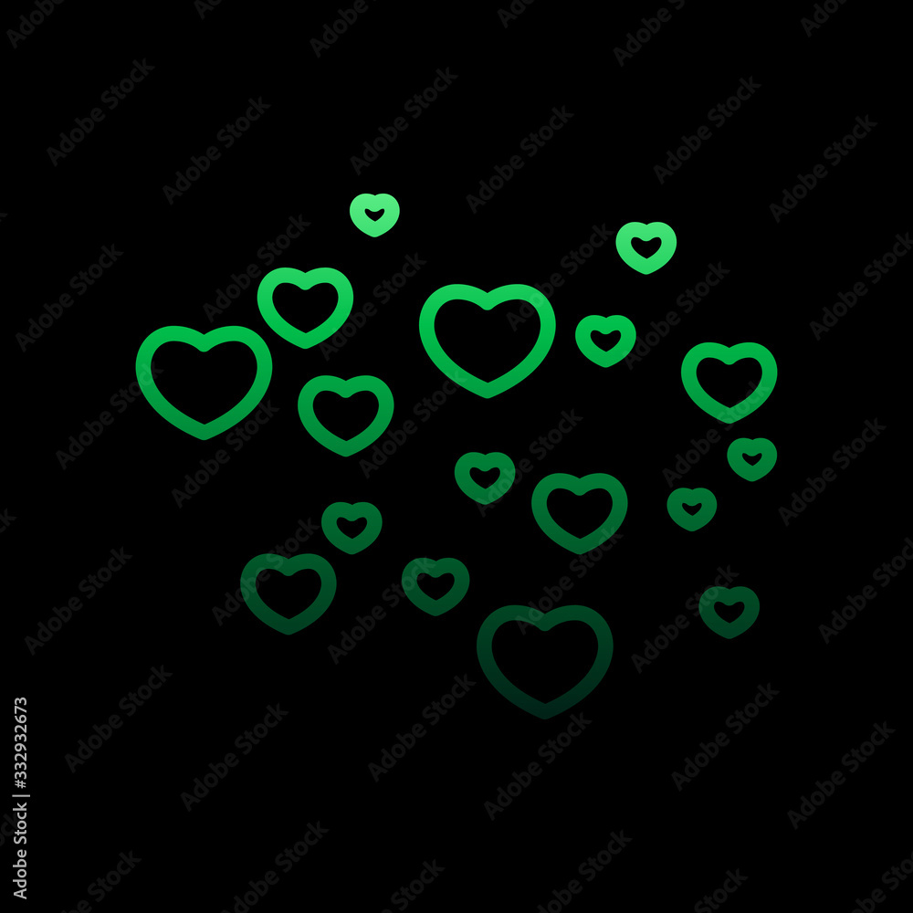 Poster hearts nolan icon. simple thin line, outline vector of heartbeat icons for ui and ux, website or mob