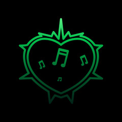 party lover heart nolan icon. Simple thin line, outline vector of Heartbeat icons for ui and ux, website or mobile application