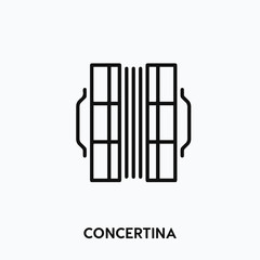 concertina icon vector. concertina symbol sign