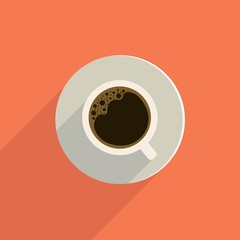  Coffee cup icon flat design vector