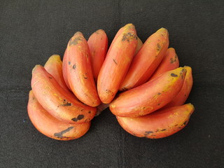  Red banana (Musa acuminate)  Musaceae fami ly. Is a wired tape of banana, it's an triploid...