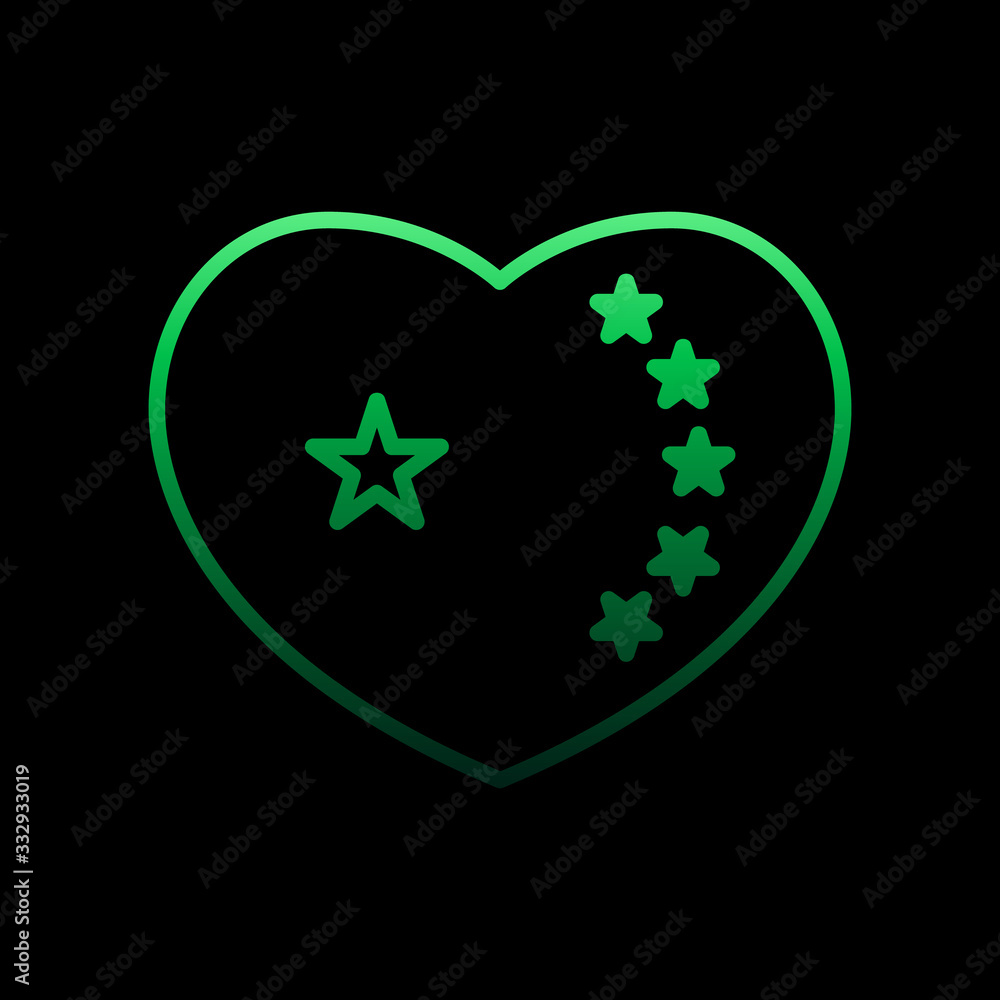 Aufkleber heart flag of china nolan icon. simple thin line, outline vector of heartbeat icons for ui and ux, w