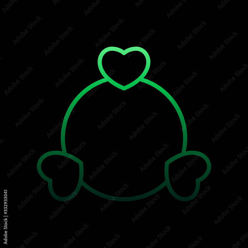 Poster heart meeting nolan icon. simple thin line, outline vector of heartbeat icons for ui and ux, website