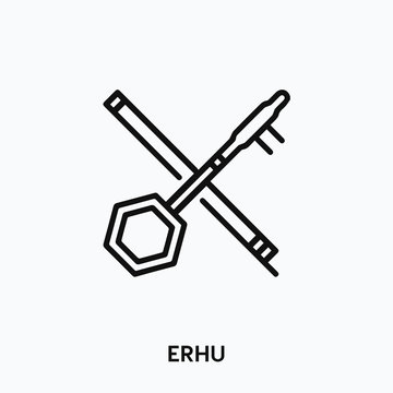erhu icon vector. erhu symbol sign