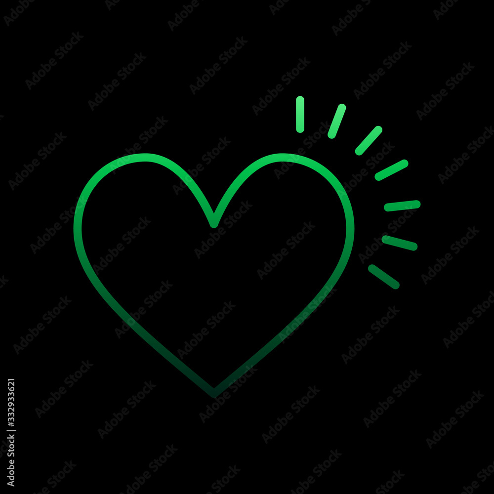 Poster heart find idea symbol nolan icon. simple thin line, outline vector of heartbeat icons for ui and ux