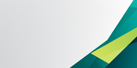 Abstract template elegant header and footers green yellow tosca lime triangle light template on white background with copy space.