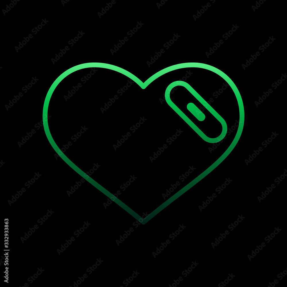 Poster heart aid nolan icon. simple thin line, outline vector of heartbeat icons for ui and ux, website or 