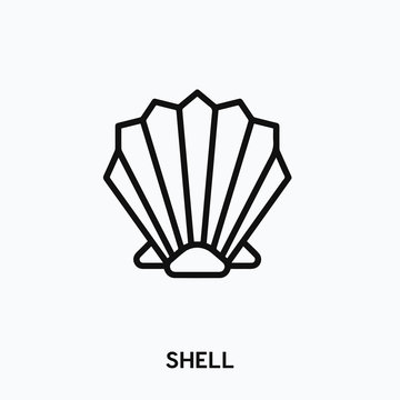 shell icon vector. shell symbol sign