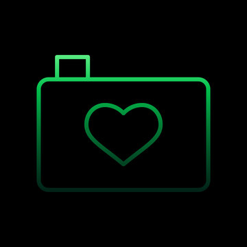 photography lover heart nolan icon. Simple thin line, outline vector of Heartbeat icons for ui and ux, website or mobile application