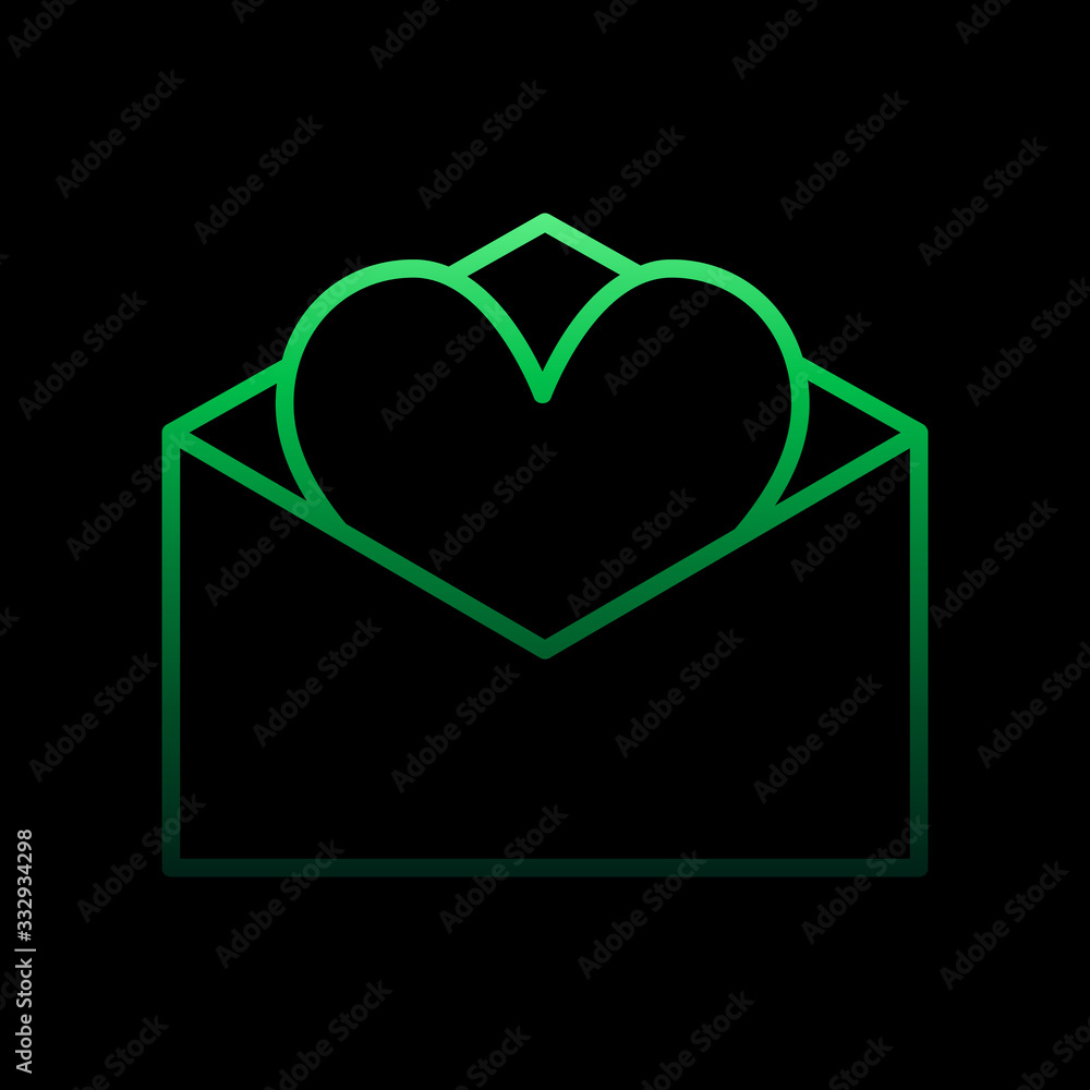Aufkleber heart letters nolan icon. simple thin line, outline vector of heartbeat icons for ui and ux, website