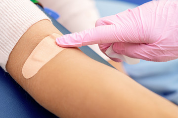 Nurce glues adhesive plaster