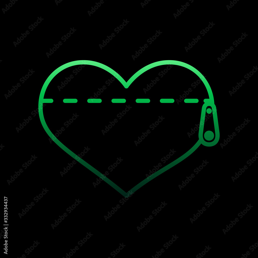 Aufkleber heart wallet nolan icon. simple thin line, outline vector of heartbeat icons for ui and ux, website 