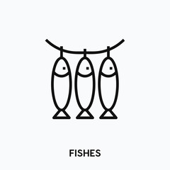 fishes icon vector. fishes symbol sign