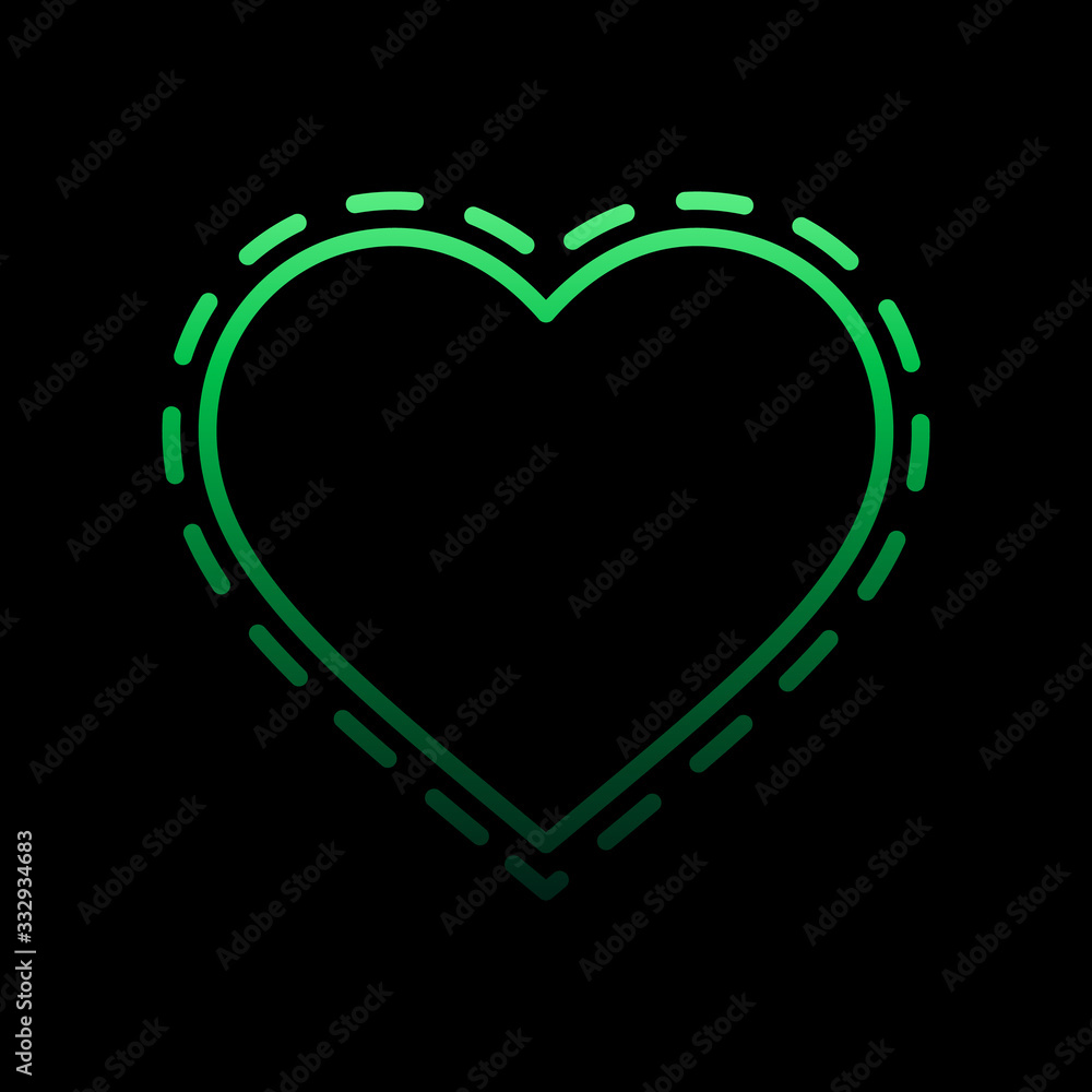 Poster heart with strokes nolan icon. simple thin line, outline vector of heartbeat icons for ui and ux, we