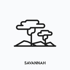 Savannah icon vector. Savannah icon vector symbol illustration. Modern simple vector icon for your design. Savannah icon vector	