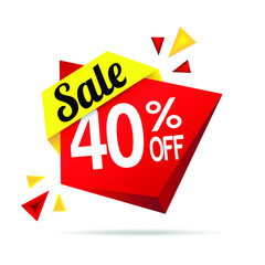 sale tag design - 40% off  vector format