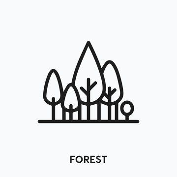 forest icon vector. evergreen icon vector symbol illustration. Modern simple vector icon for your design. forest icon vector	