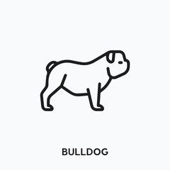 Fototapeta na wymiar bulldog icon vector. bulldog symbol sign
