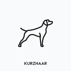kurzhaar icon vector. kurzhaar symbol sign