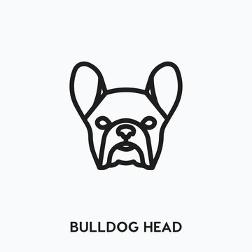 bulldog head icon vector. bulldog head icon vector symbol illustration. Modern simple vector icon for your design. bulldog head icon vector	