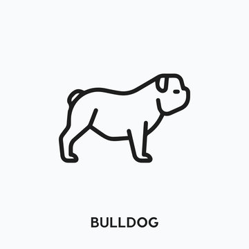 bulldog icon vector. bulldog symbol sign