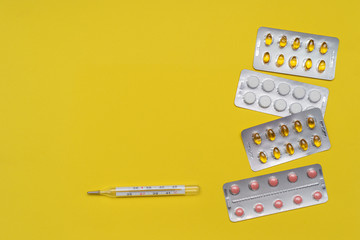 Novel coronavirus disease named 2019-nCoV handwriting on paper with breathing mask and pill,selective focus on handwriting text.
